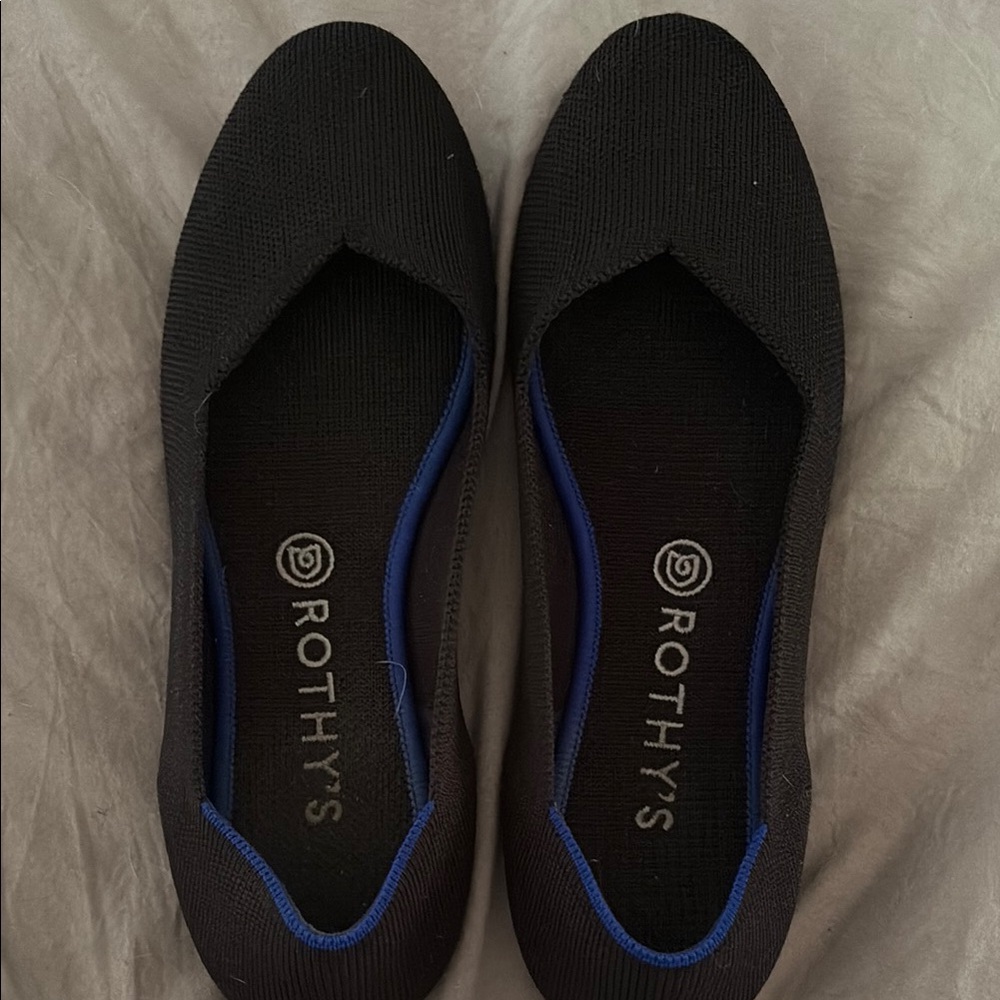 Rothy's Black and Blue Flats